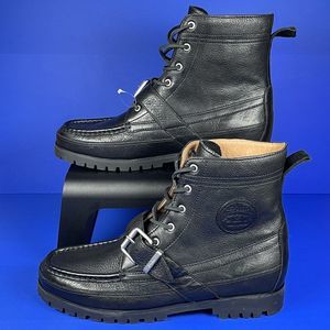 Polo Ralph Lauren Country Ranger Black Suede Leather Boots Buckle Men’s Size 10D